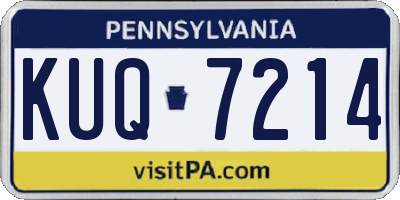 PA license plate KUQ7214