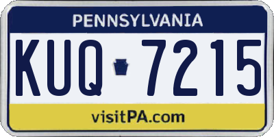 PA license plate KUQ7215