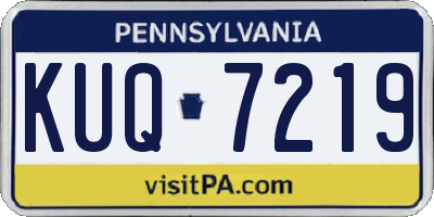 PA license plate KUQ7219