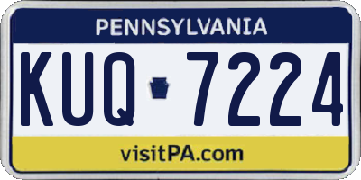 PA license plate KUQ7224