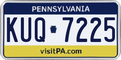 PA license plate KUQ7225
