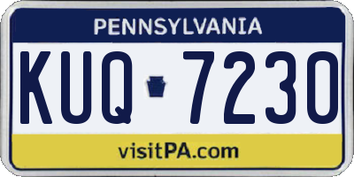 PA license plate KUQ7230