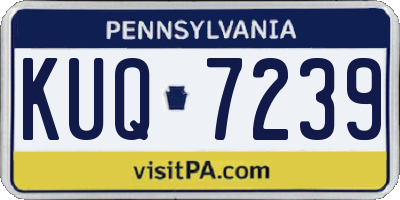 PA license plate KUQ7239
