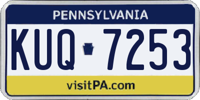 PA license plate KUQ7253