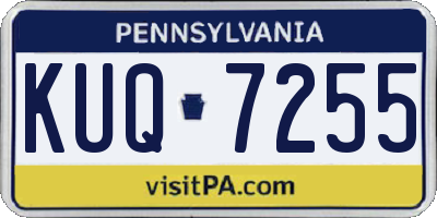 PA license plate KUQ7255