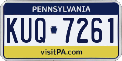 PA license plate KUQ7261