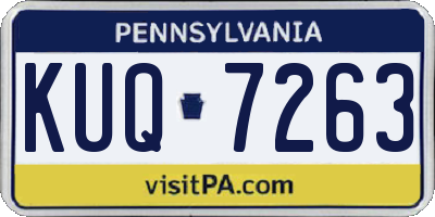 PA license plate KUQ7263