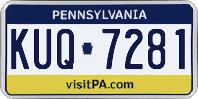PA license plate KUQ7281