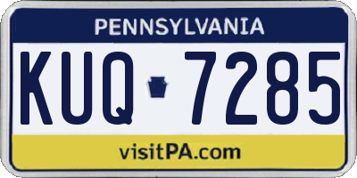 PA license plate KUQ7285