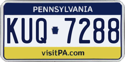 PA license plate KUQ7288
