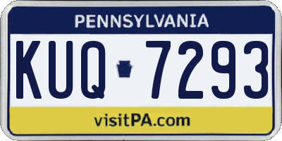 PA license plate KUQ7293