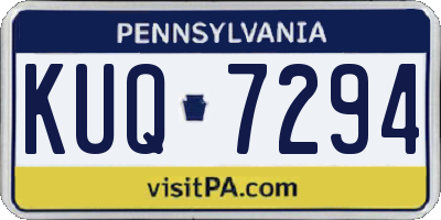 PA license plate KUQ7294