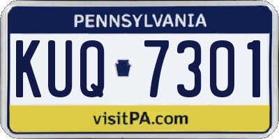PA license plate KUQ7301