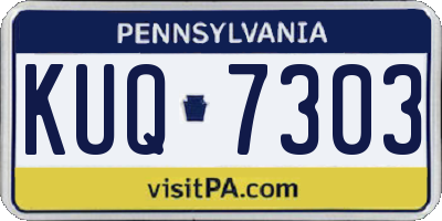 PA license plate KUQ7303