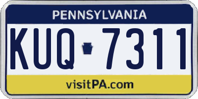 PA license plate KUQ7311