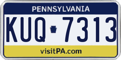 PA license plate KUQ7313