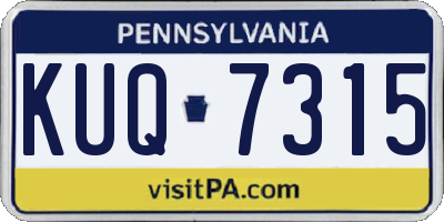 PA license plate KUQ7315