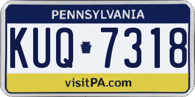 PA license plate KUQ7318