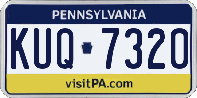 PA license plate KUQ7320