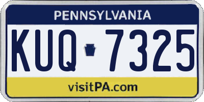 PA license plate KUQ7325