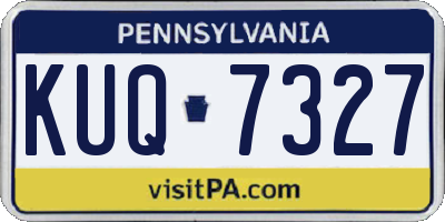 PA license plate KUQ7327