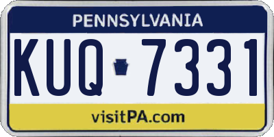 PA license plate KUQ7331