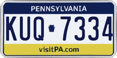 PA license plate KUQ7334