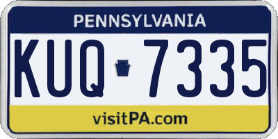 PA license plate KUQ7335