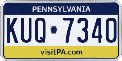 PA license plate KUQ7340
