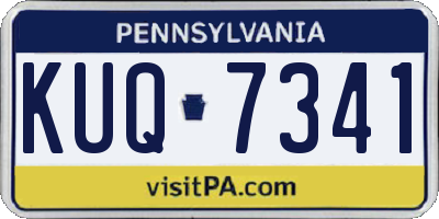 PA license plate KUQ7341
