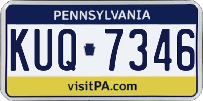 PA license plate KUQ7346