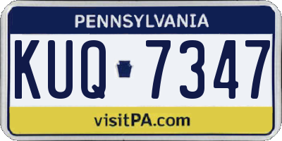 PA license plate KUQ7347