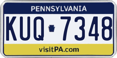 PA license plate KUQ7348