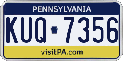 PA license plate KUQ7356