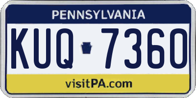 PA license plate KUQ7360