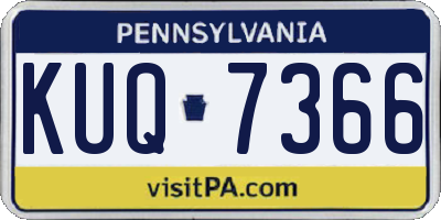PA license plate KUQ7366