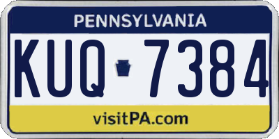 PA license plate KUQ7384