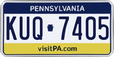 PA license plate KUQ7405