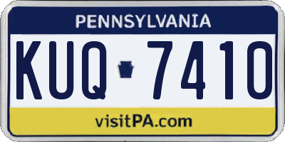 PA license plate KUQ7410