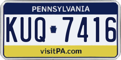 PA license plate KUQ7416