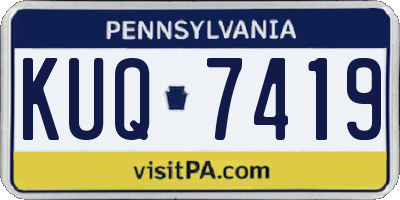 PA license plate KUQ7419