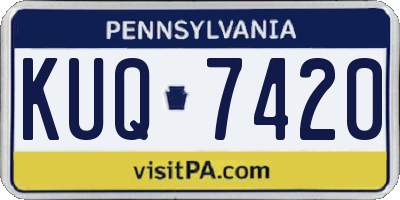 PA license plate KUQ7420