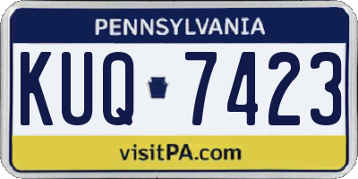 PA license plate KUQ7423