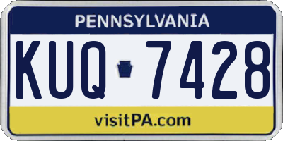 PA license plate KUQ7428