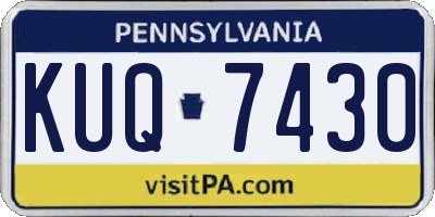 PA license plate KUQ7430