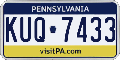 PA license plate KUQ7433