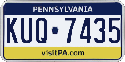 PA license plate KUQ7435
