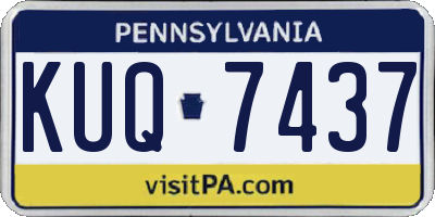 PA license plate KUQ7437