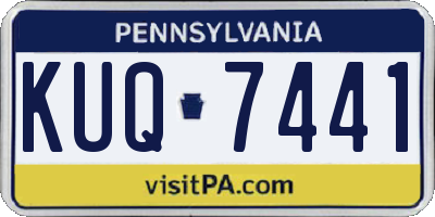 PA license plate KUQ7441