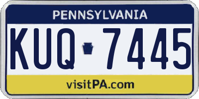 PA license plate KUQ7445